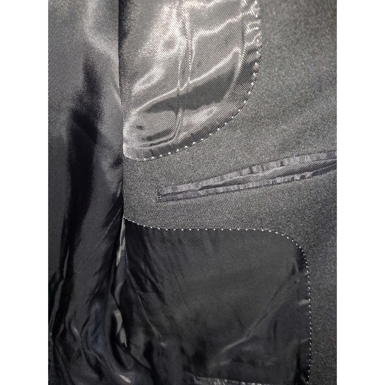 Pronto Uomo Pronto Uomo Couture Black Wool Silk Cashmere Blazer Size 48R Size 48R - 3 Thumbnail