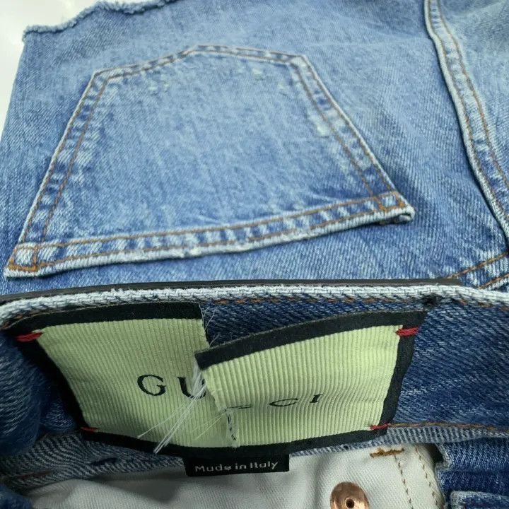 Gucci Gucci FW21 Apple Pattern Denim Shorts for Women-2507 Size 24" / US 00 / IT 34 - 9 Thumbnail