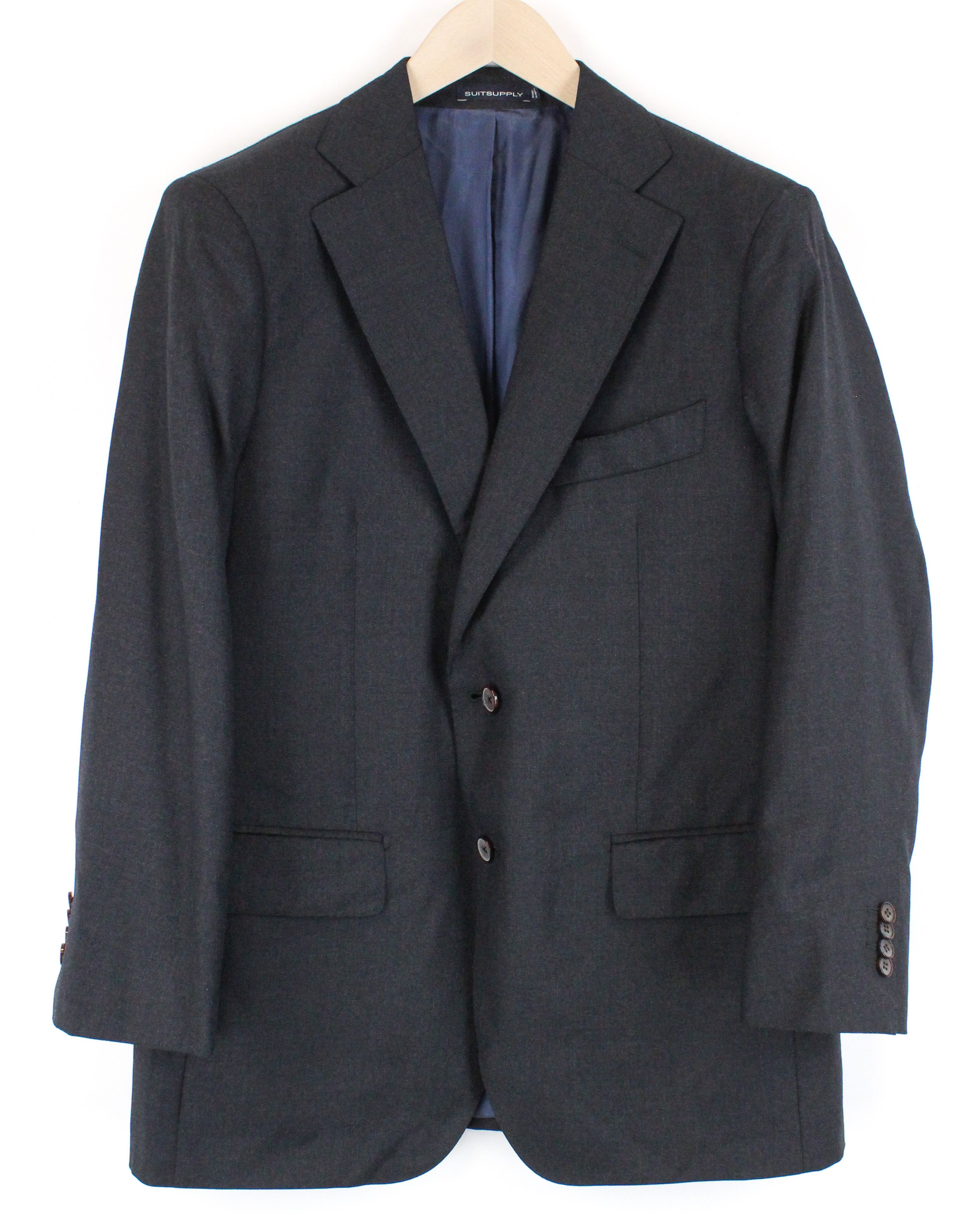 Suitsupply LAZIO UK44S Wool Super 110's Grey Slim Blazer 60223 Size 44S - 1 Thumbnail