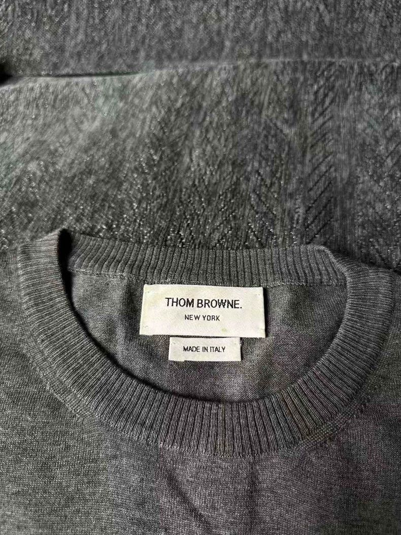 Thom Browne Thom Browne Grey knitted cardigan Size US L / EU 52-54 / 3 - 2 Thumbnail
