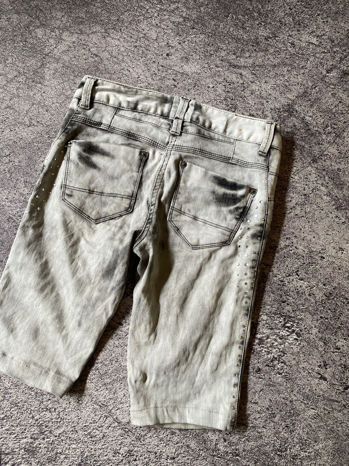 If Six Was Nine × Le Grande Bleu (L.G.B.) × Playboy Y2k Obzee style punk short Jeans Size US 28 / EU 44 - 4 Thumbnail