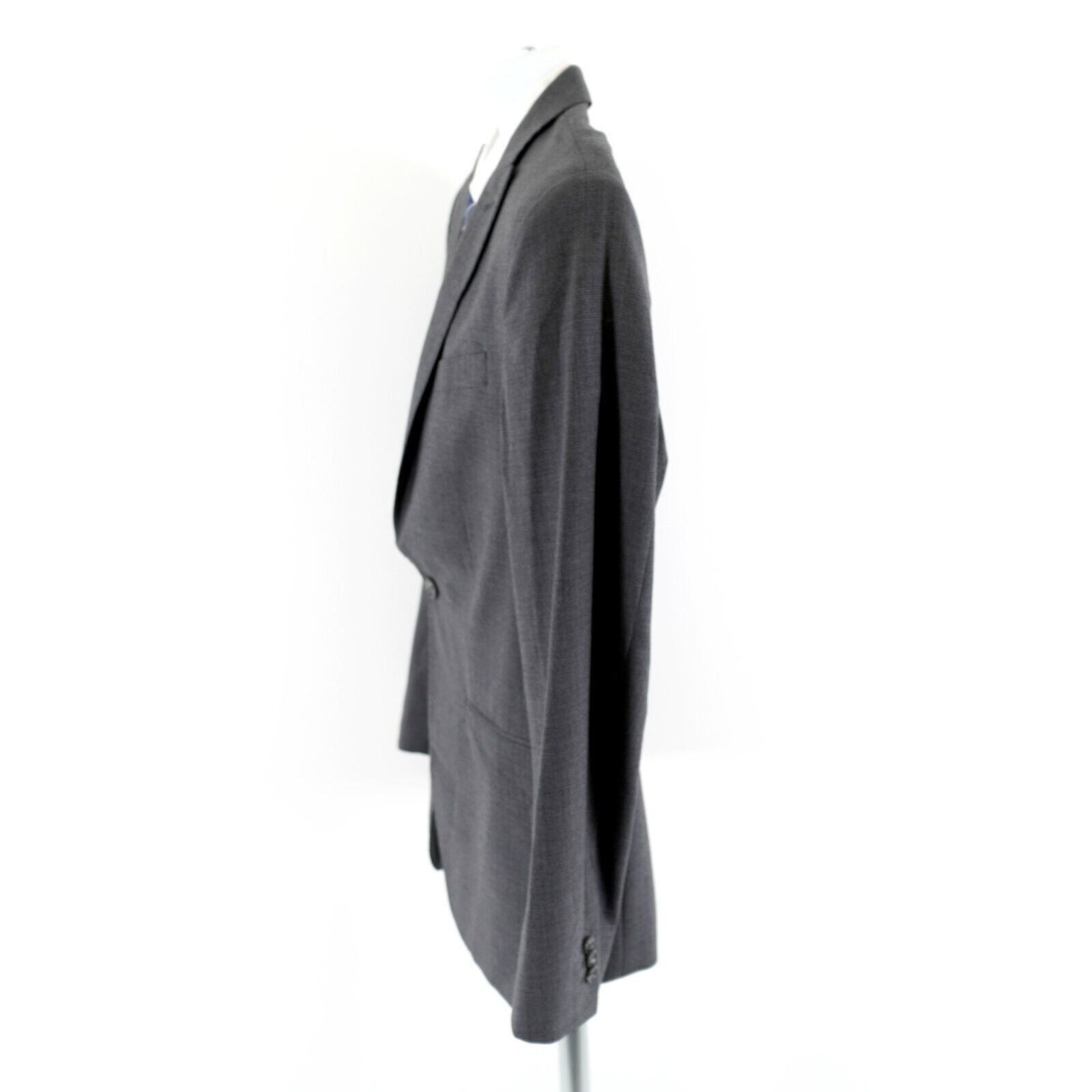 Banana Republic Banana Republic Tailored Fit Wool Gray Glen Plaid W/ Blue 1 Size 36R - 5 Thumbnail
