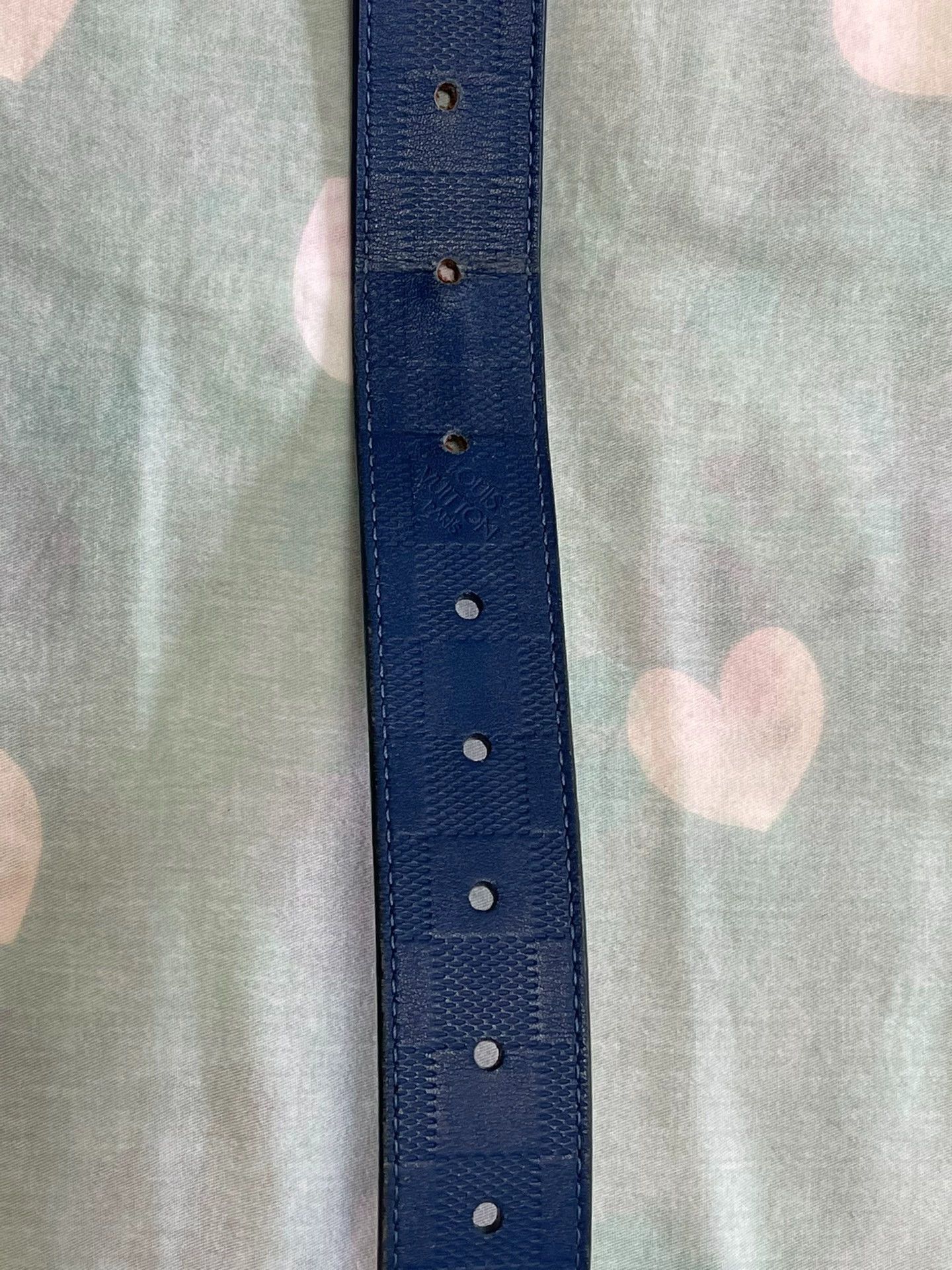 Louis Vuitton Louis Vuitton Blue Basic Belt Men's 100 Size ONE SIZE - 5 Thumbnail