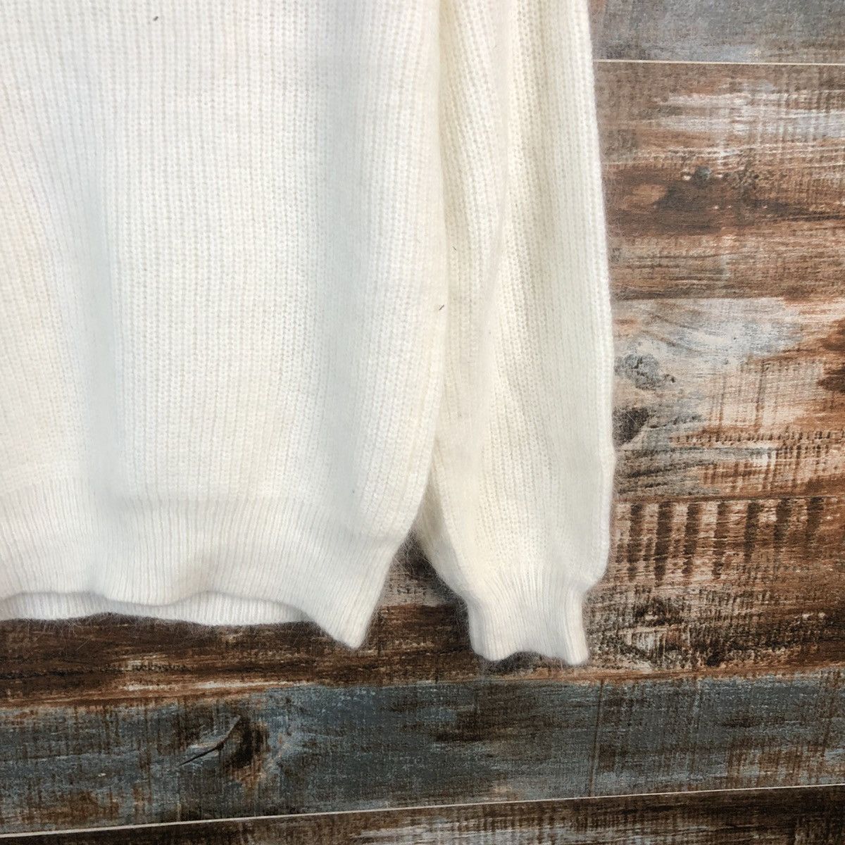 Homespun Knitwear × Japanese Brand DLL Je Chichi White mohair shaggy Knitwear #C043 Size M / US 6-8 / IT 42-44 - 15 Thumbnail