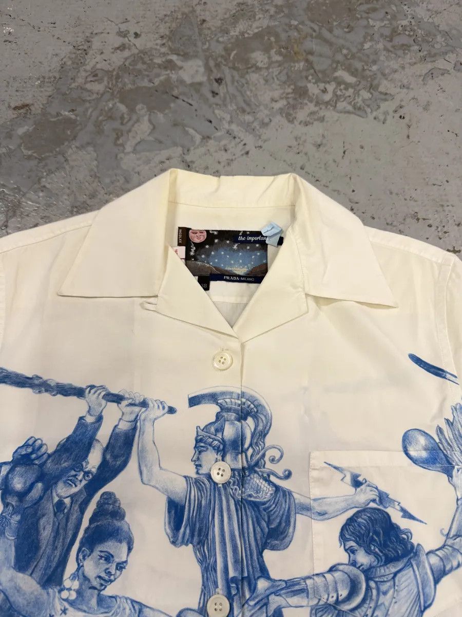 Prada AW2016 Prada Christophe Chemin The Important Ones/Banquet Of Thieves White & Blue Shirt Size US S / EU 44-46 / 1 - 6 Thumbnail