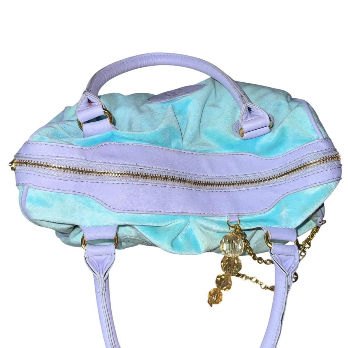 Juicy Couture Vintage Juicy Couture light blue & lilac velour satchel bag Size ONE SIZE - 6 Thumbnail