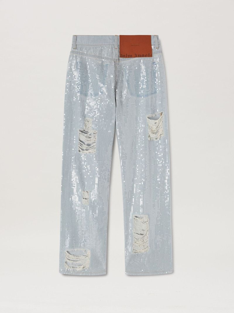 Palm Angels o1y1125 Denim Pant in Light Blue Size 26" / US 2 / IT 38 - 2 Thumbnail