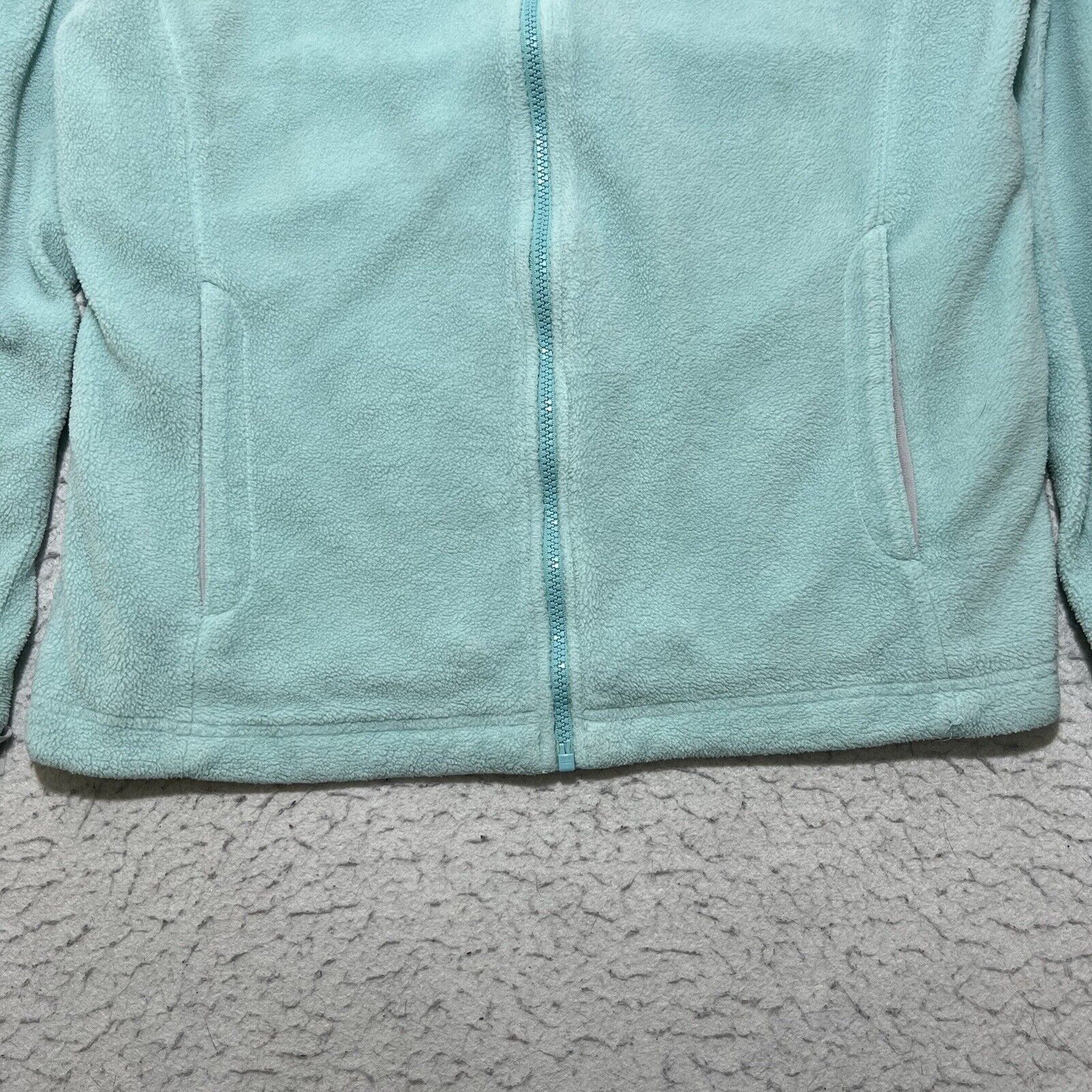 Columbia Columbia Full Zip Fleece Mock Neck Light Blue Sweatshirt Size L / US 10 / IT 46 - 7 Thumbnail