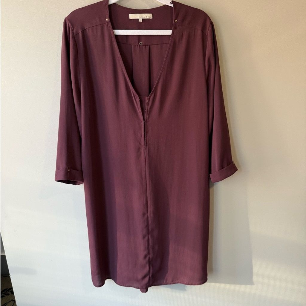 The Unbranded Brand Elegant Mauve Monk and Lou Mini Dress Size XS / US 0-2 / IT 36-38 - 1 Thumbnail