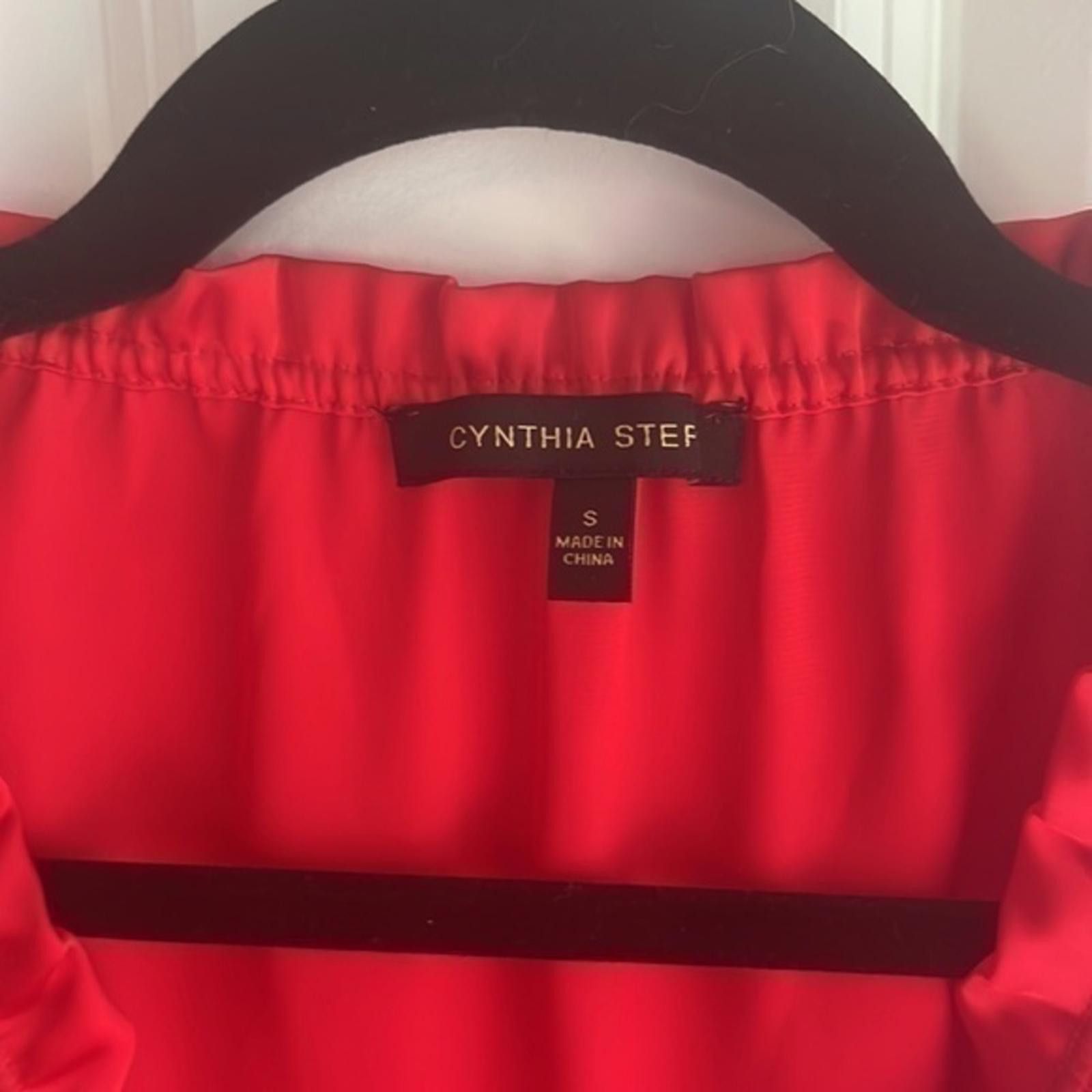 Designer Cynthia Steffe tie front silk blouse - used Size S / US 4 / IT 40 - 5 Thumbnail