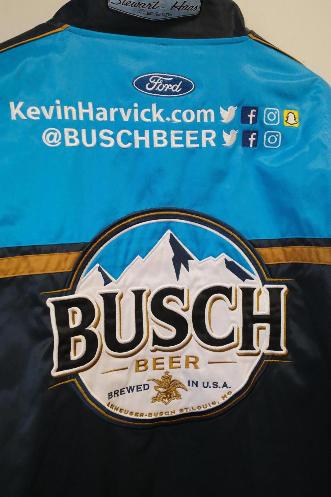Vintage 2010's Kevin Harvick Busch Beer Nascar Racing Jacket Size 3XL / US 20-22 - 4 Thumbnail
