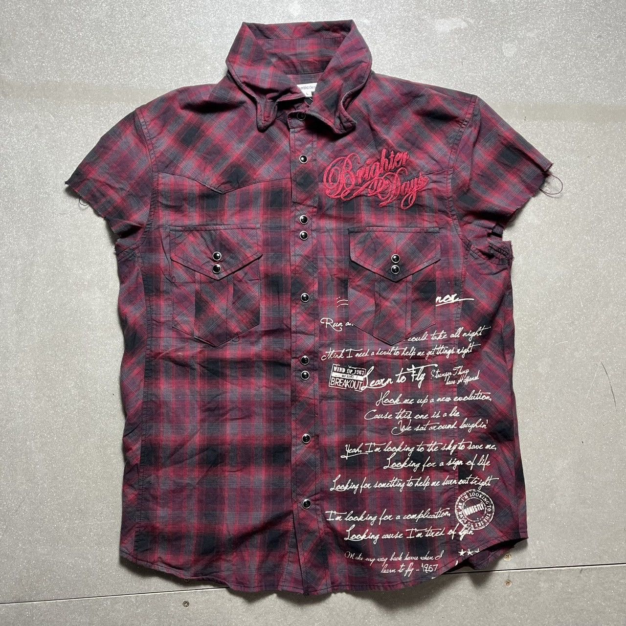 Japanese Brand × semanticdesign Semantic Design Paid Short Sleeve Shirt Size L / US 10 / IT 46 - 1 Thumbnail