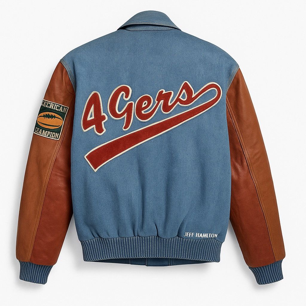 Jeff Hamilton Vintage 1990s Jeff Hamilton 49ers NFL Varsity Jacket – Men’s Size US L / EU 52-54 / 3 - 2 Thumbnail