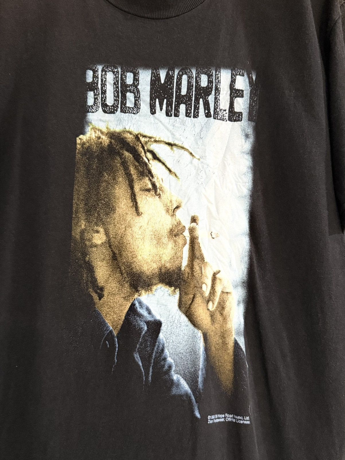 Rap Tees Thrashed Vintage 90s Bob Marley Hope Road Music Sun Faded T Size US L / EU 52-54 / 3 - 3 Thumbnail