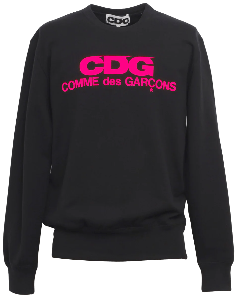 CDG by Comme des Garcons CDG PINK LOGO CREW NECK SWEATSHIRT Size US M / EU 48-50 / 2 - 1 Preview