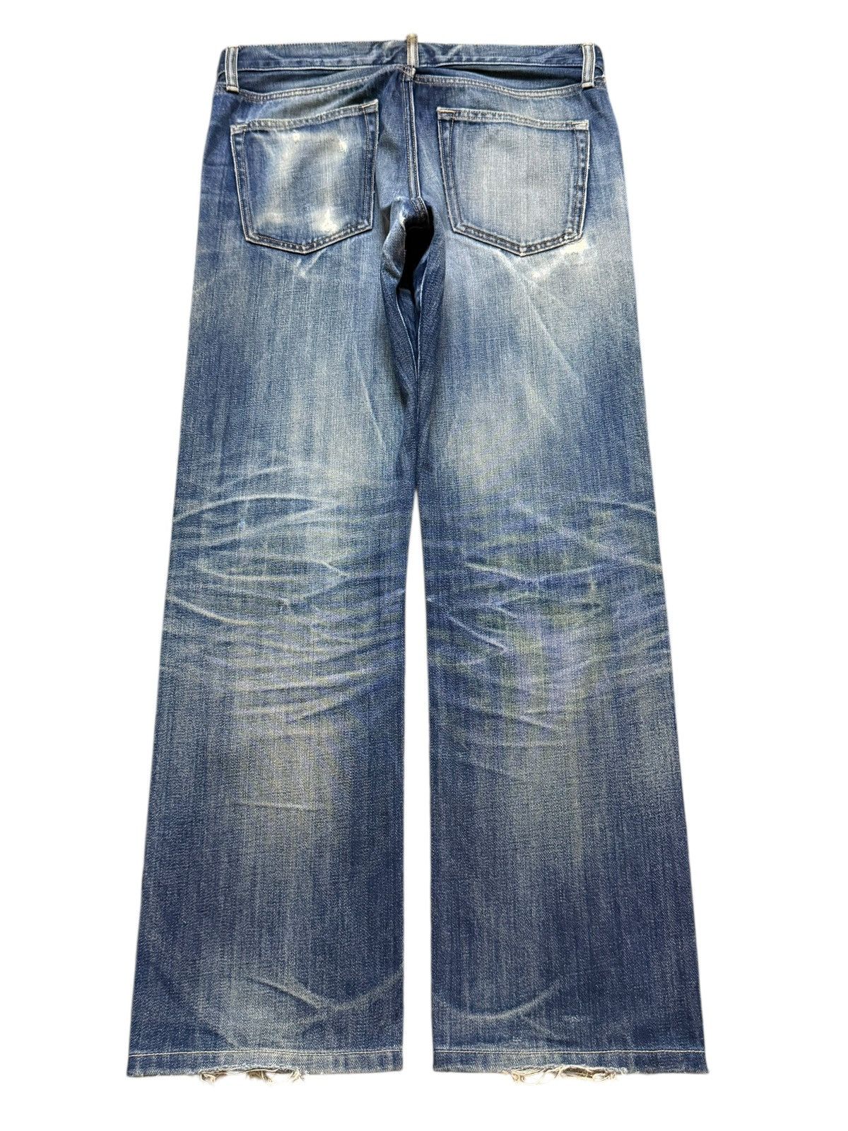 Uniqlo Vintage Japan Uniqlo Mud Wash Clawmark Whisker Straight Leg Size US 32 / EU 48 - 2 Thumbnail