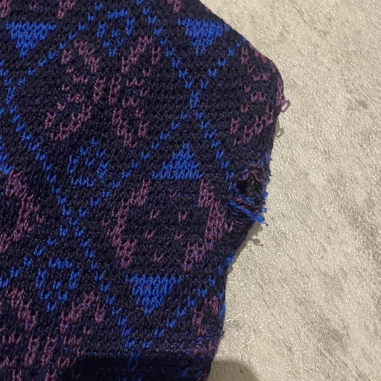 Other Blue and purple vintage 90s knit sweater streetwear Size US L / EU 52-54 / 3 - 5 Thumbnail