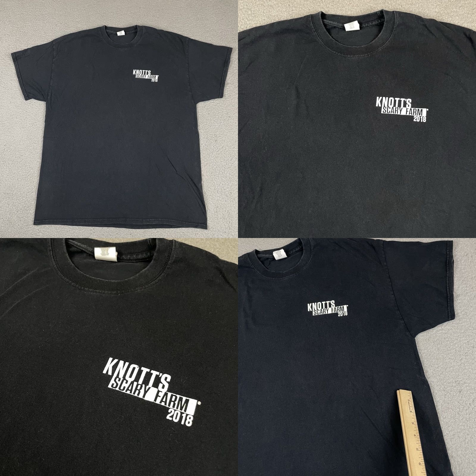 Vintage VINTAGE Knotts Scary Farm T Shirt Black XL Adult Cotton Park Halloween 2018 Distressed Rare Mens Shirt Size US XL / EU 56 / 4 - 8 Thumbnail