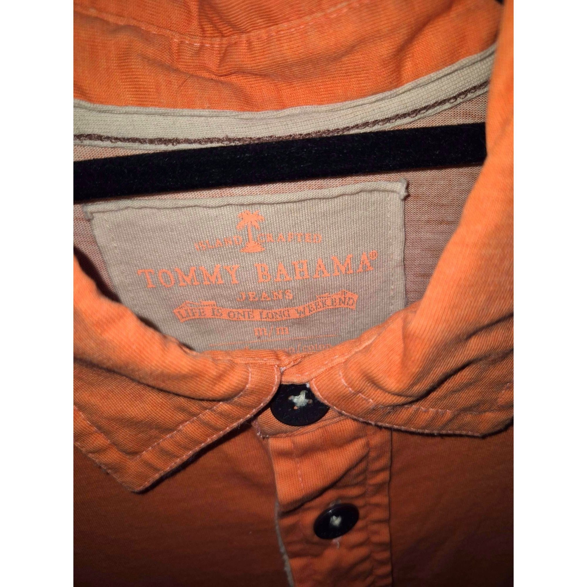 Tommy Bahama Tommy Bahama Mens Medium Orange Polo Shirt 100% Cotton Casua Size US M / EU 48-50 / 2 - 2 Thumbnail