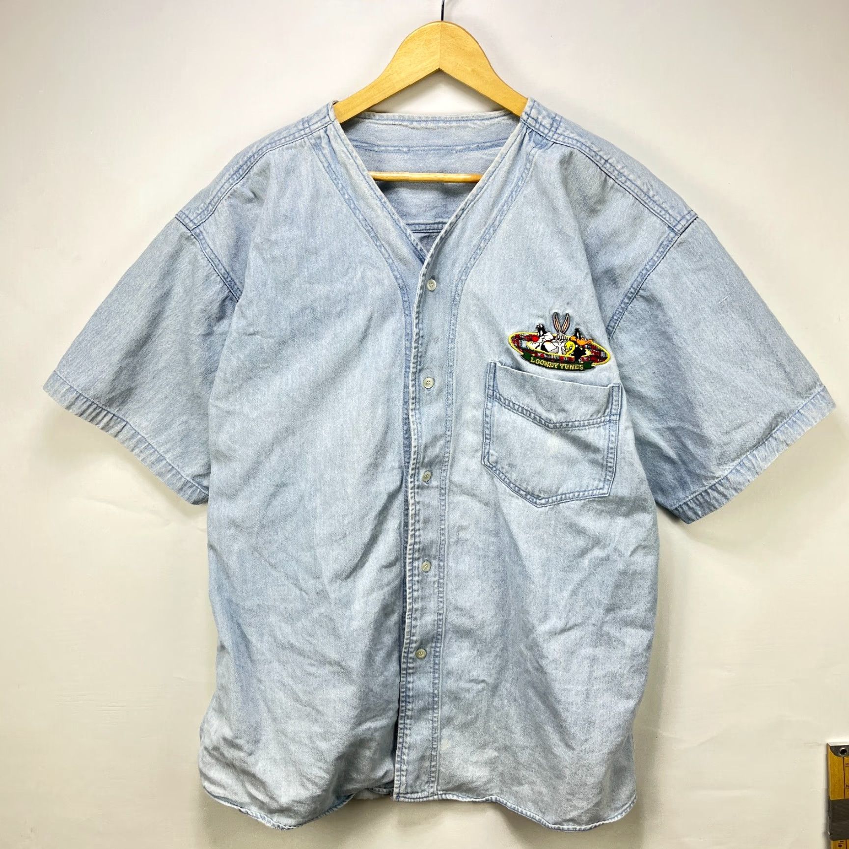 Vintage VINTAGE Looney Tunes Baseball Shirt Jersey XL Men Blue 90s T-Shirt Deco Denim Size US XL / EU 56 / 4 - 3 Thumbnail