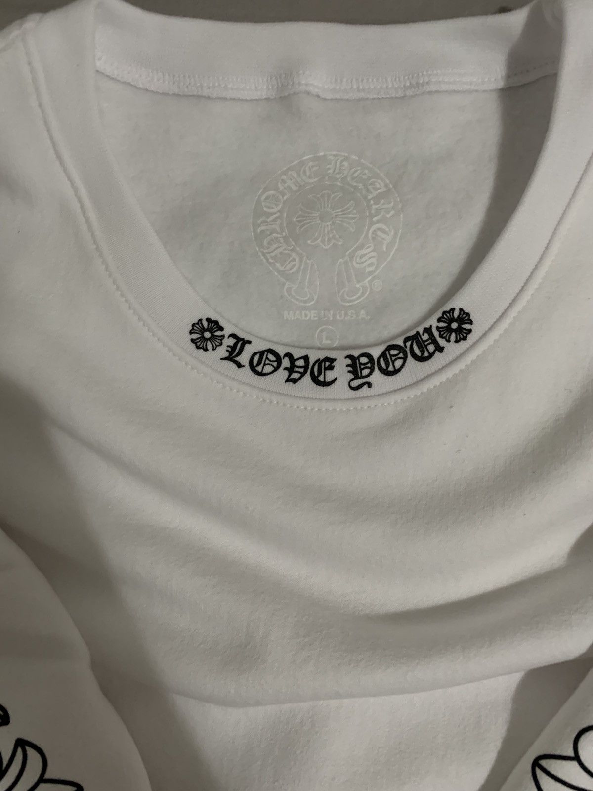 Chrome Hearts Love You Sweatshirt Crew Neck.