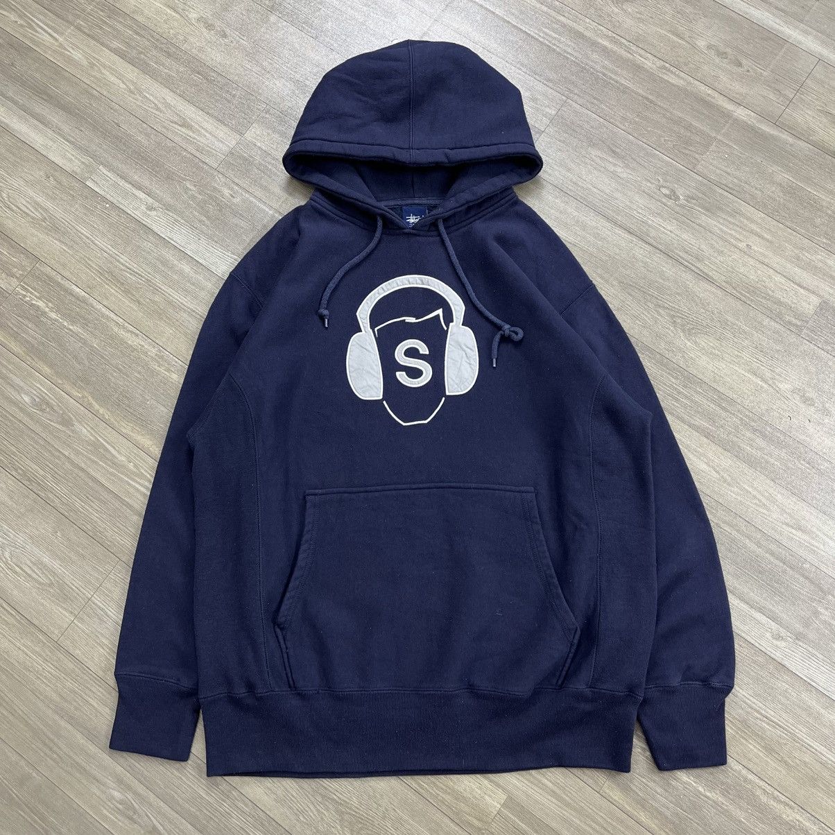 Stussy 1990s Vintage Stüssy Headphone S Logo Embrodiery Hoodie Size US L / EU 52-54 / 3 - 1 Thumbnail