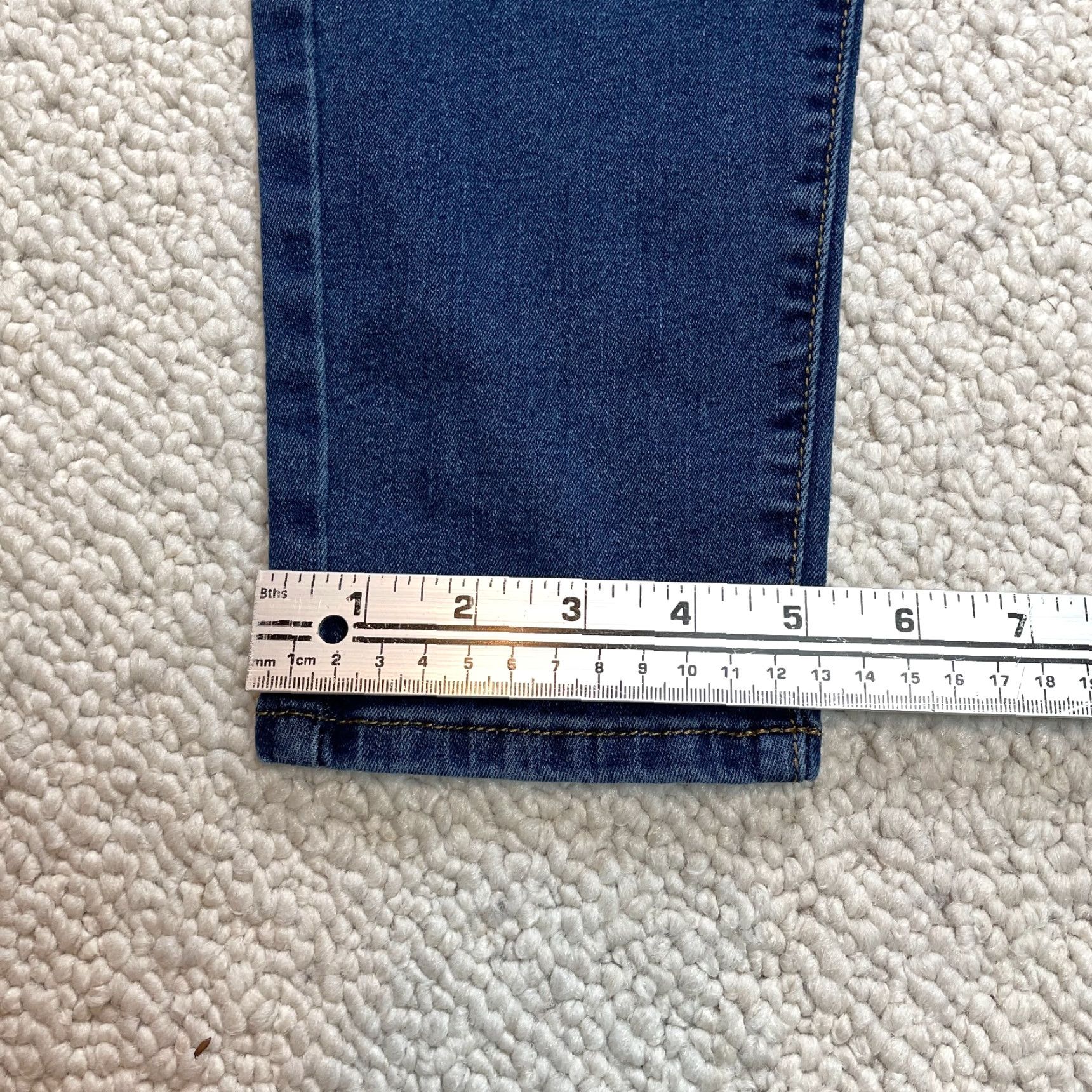 Shein Shein Jeans Womens XL Curve Blue Denim Dark Wash High Rise Leg Zip 31x26 Size 40" / US 18 - 2 Thumbnail