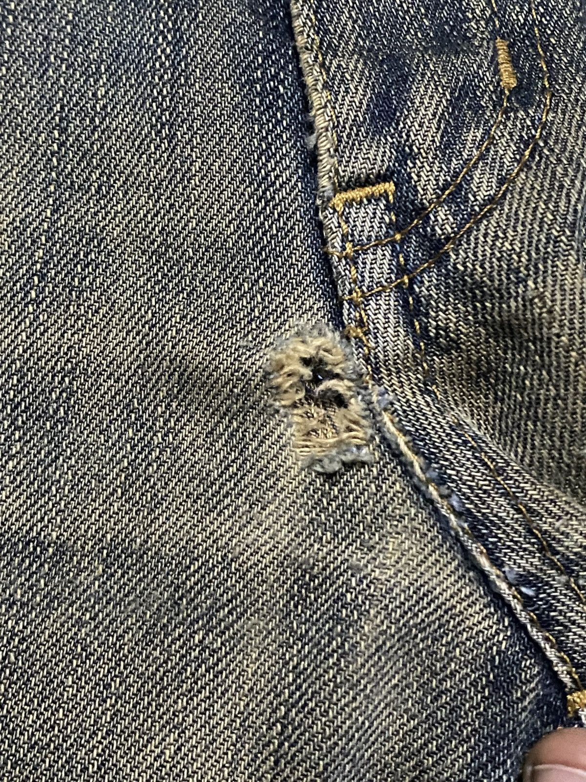 Junya Watanabe Vintage Japanese Brand Edwin 404 Mud Wash Distressed Jeans Size US 32 / EU 48 - 7 Thumbnail