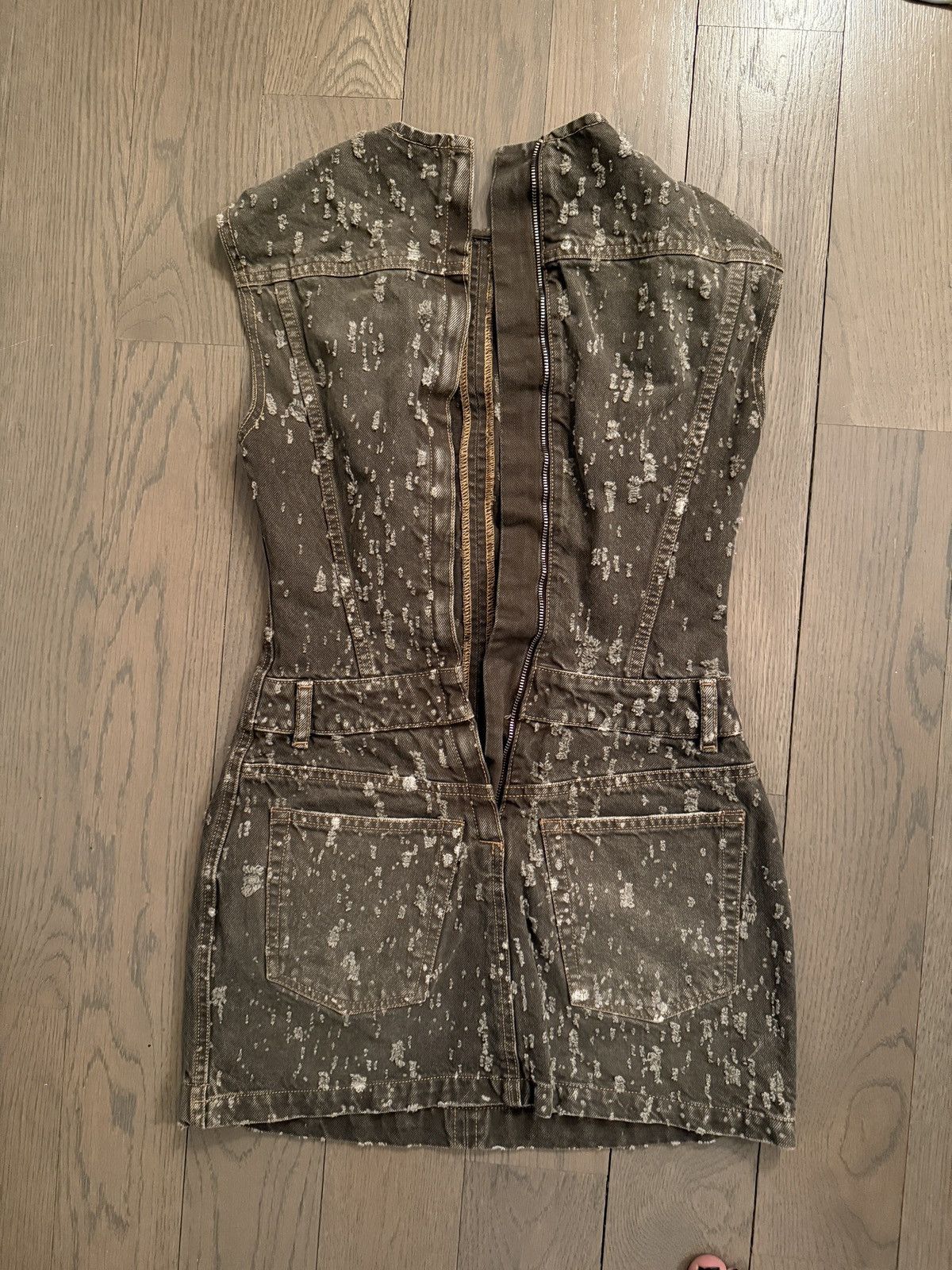 Acne Studios acne studios distressed denim dress Size S / US 4 / IT 40 - 2 Thumbnail