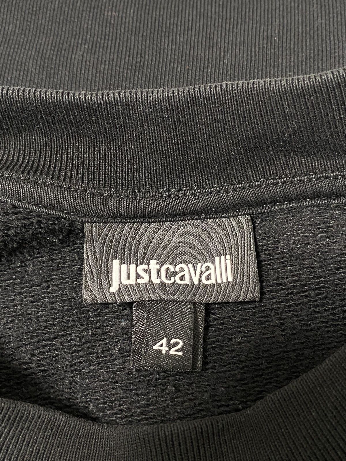 Just Cavalli Just Cavalli Black Distressed Sweatshirt Size: S (Oversized) Size US S / EU 44-46 / 1 - 2 Thumbnail