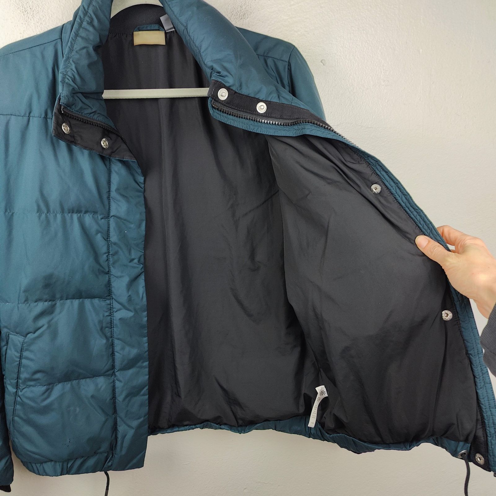 Athleta Athleta Down Puffer Bomber Jacket Womens Medium Dark Teal Size M / US 6-8 / IT 42-44 - 2 Thumbnail