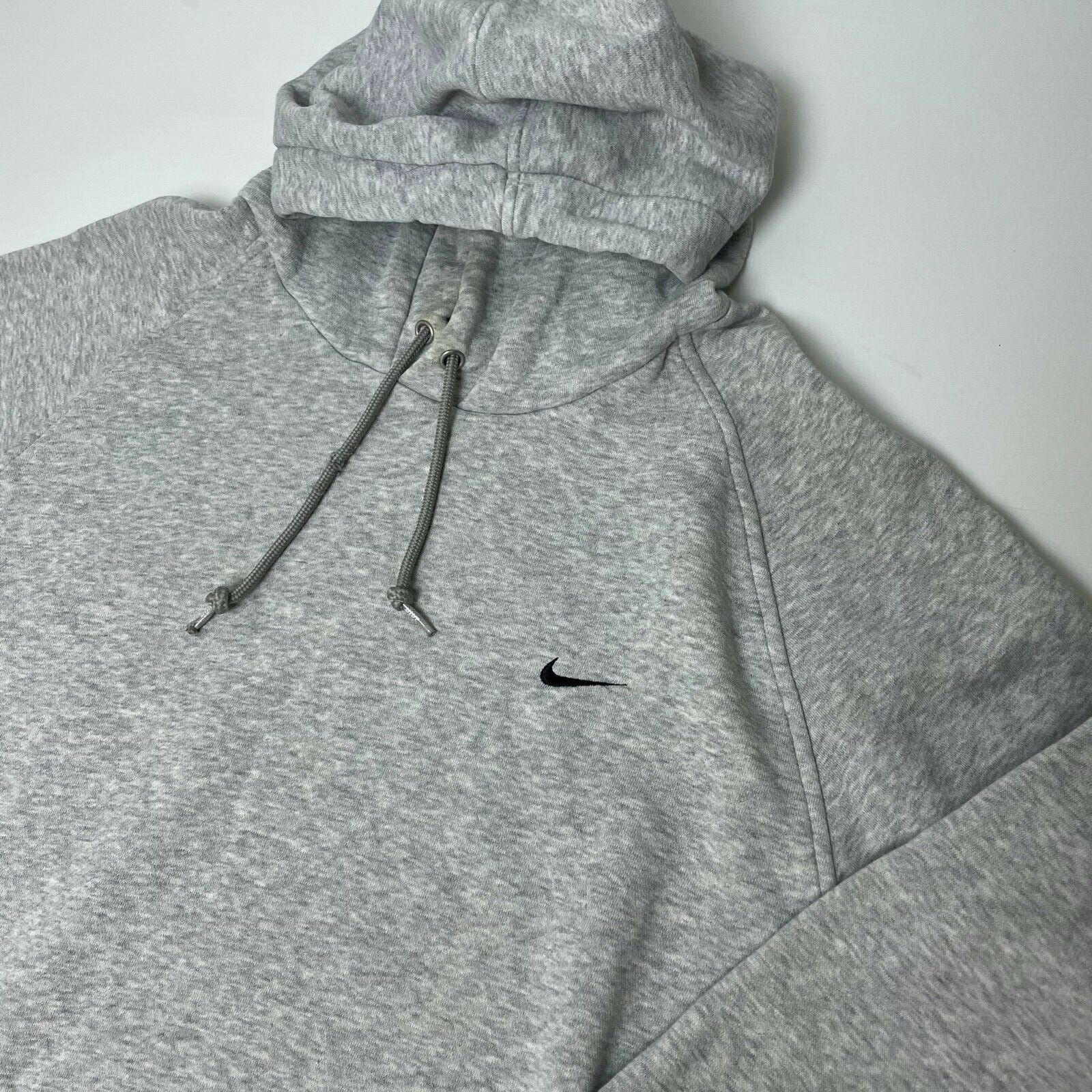 Nike Vintage Nike Hoodie Mens Large Light Gray Black Swoosh Size US L / EU 52-54 / 3 - 2 Thumbnail