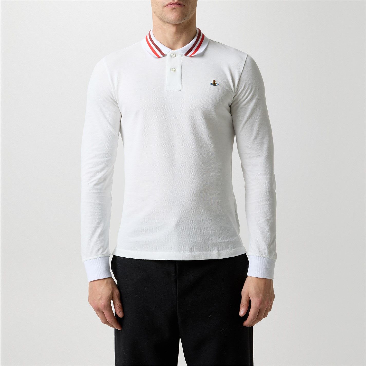 Vivienne Westwood o1g2r1mq0526 Long Sleeve Polo Shirt in White Size US L / EU 52-54 / 3 - 2 Thumbnail