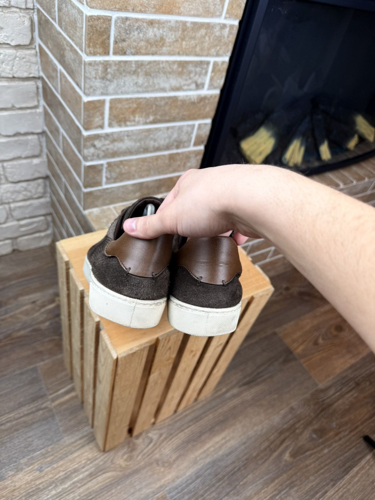 Ermenegildo Zegna Ermenegildo Zegna Brown Suede Low Top Sneakers Shoes Size US 9 / EU 42 - 7 Thumbnail