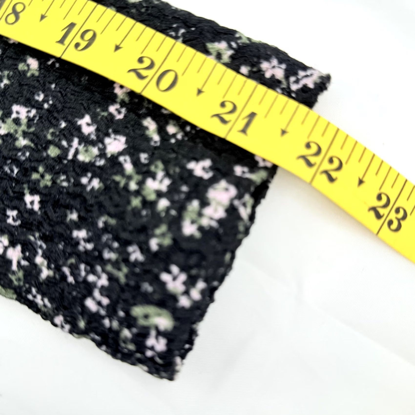 Loft LOFT Shirt Womens Medium Black Green Ribbed Puff Sleeve Floral Long Sleeve Top Size M / US 6-8 / IT 42-44 - 6 Thumbnail