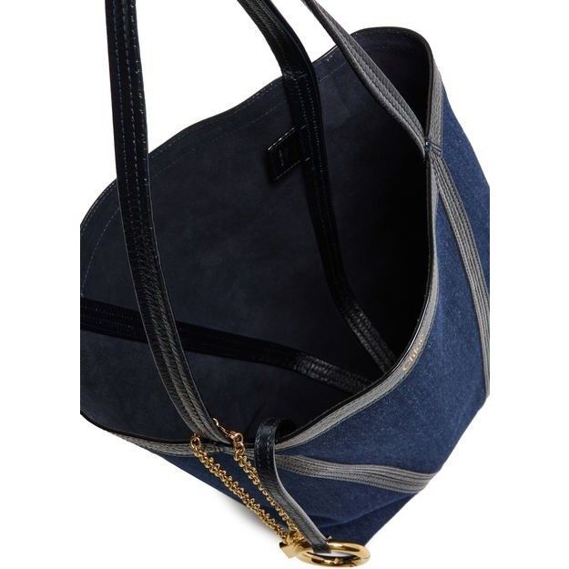 Chloe Chloe Medium Spin Submarine Blue Denim / Leather Tote Bag Ne Size ONE SIZE - 4 Thumbnail