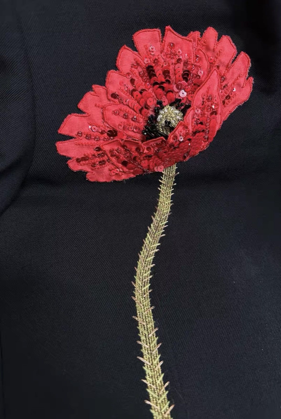 Saint Laurent Paris Saint Laurent SLP 2015SS Poppy Flower Runway Suit Size 42S - 3 Thumbnail
