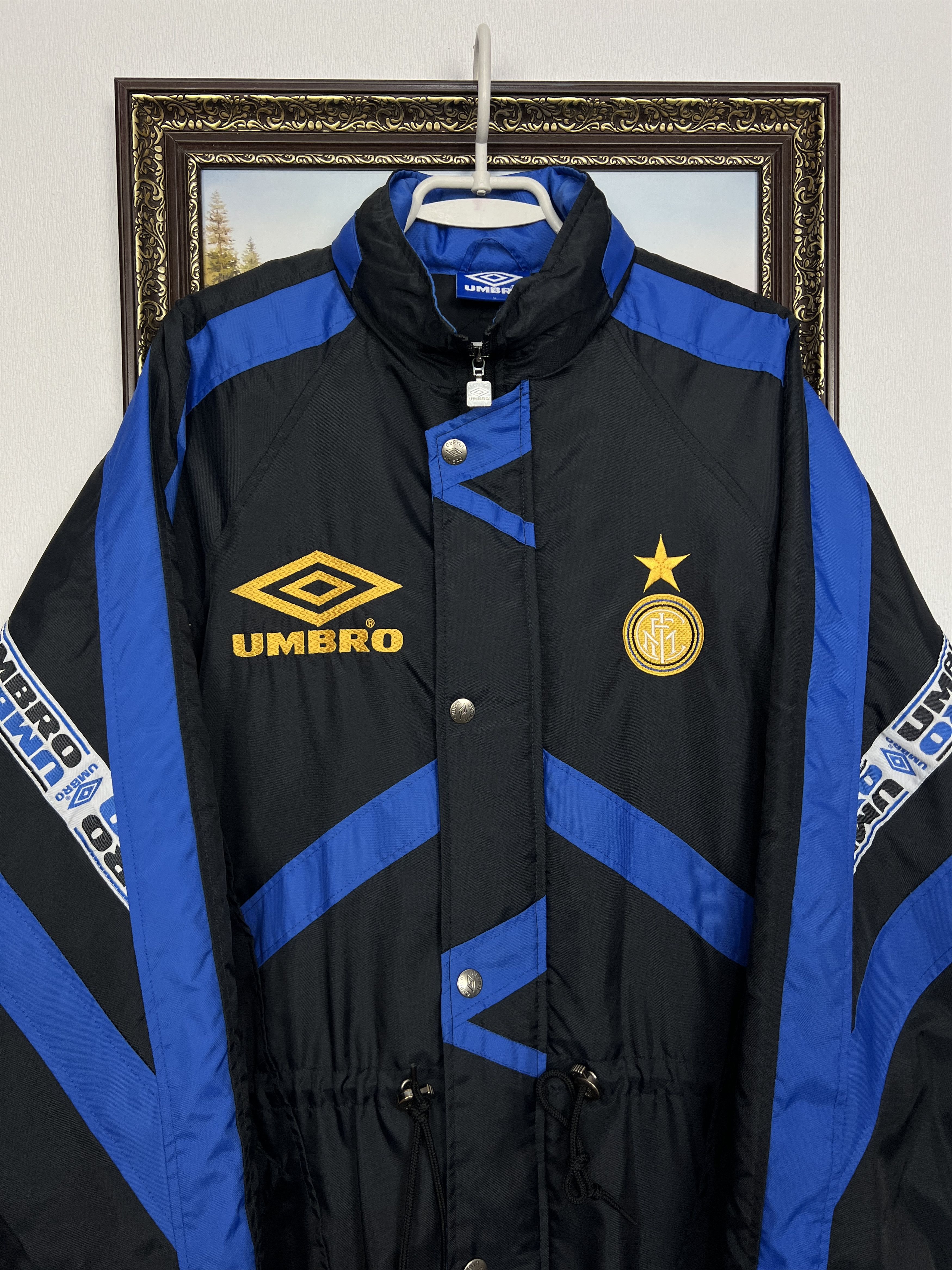 Umbro Vintage 90's Inter Milan Ronaldo Football Jacket Bench Coat Size US L / EU 52-54 / 3 - 2 Thumbnail