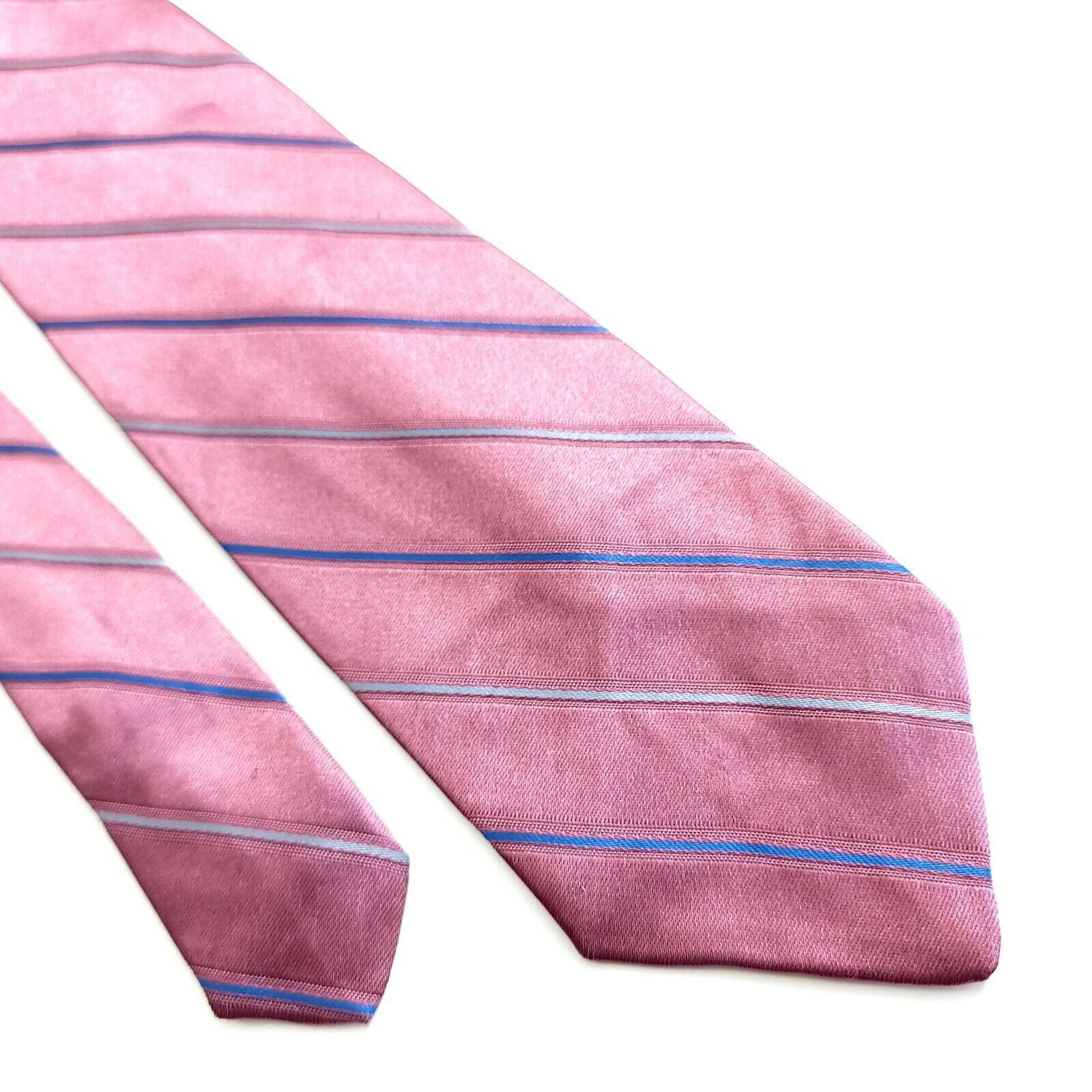 Givenchy Vintage Givenchy Monsieur Pink Blue Striped Woven Polyester Size ONE SIZE - 1 Thumbnail