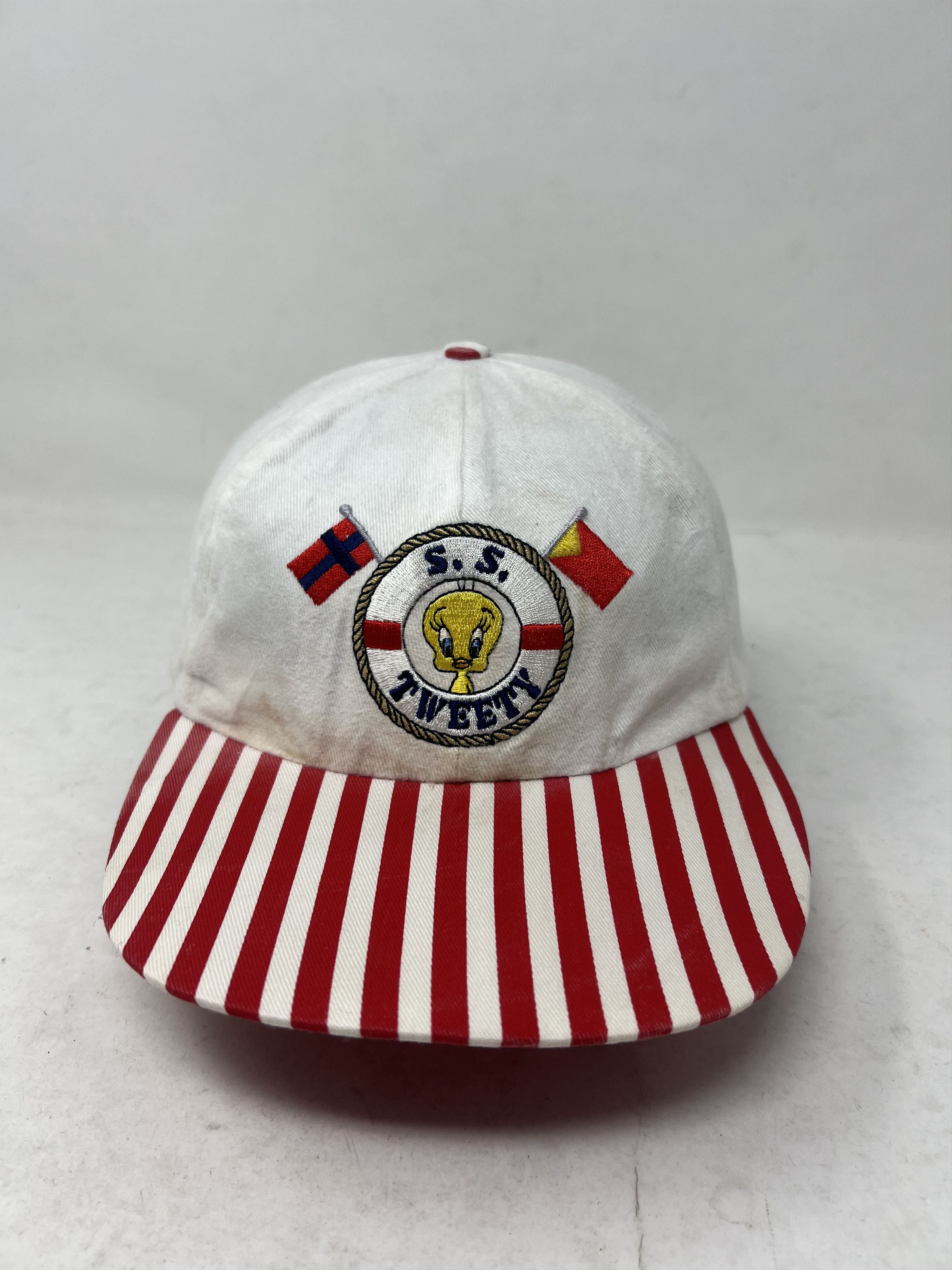 Vintage Vintage Looney Tunes Tweety Bird Striped Brim Hat Size ONE SIZE - 5 Thumbnail