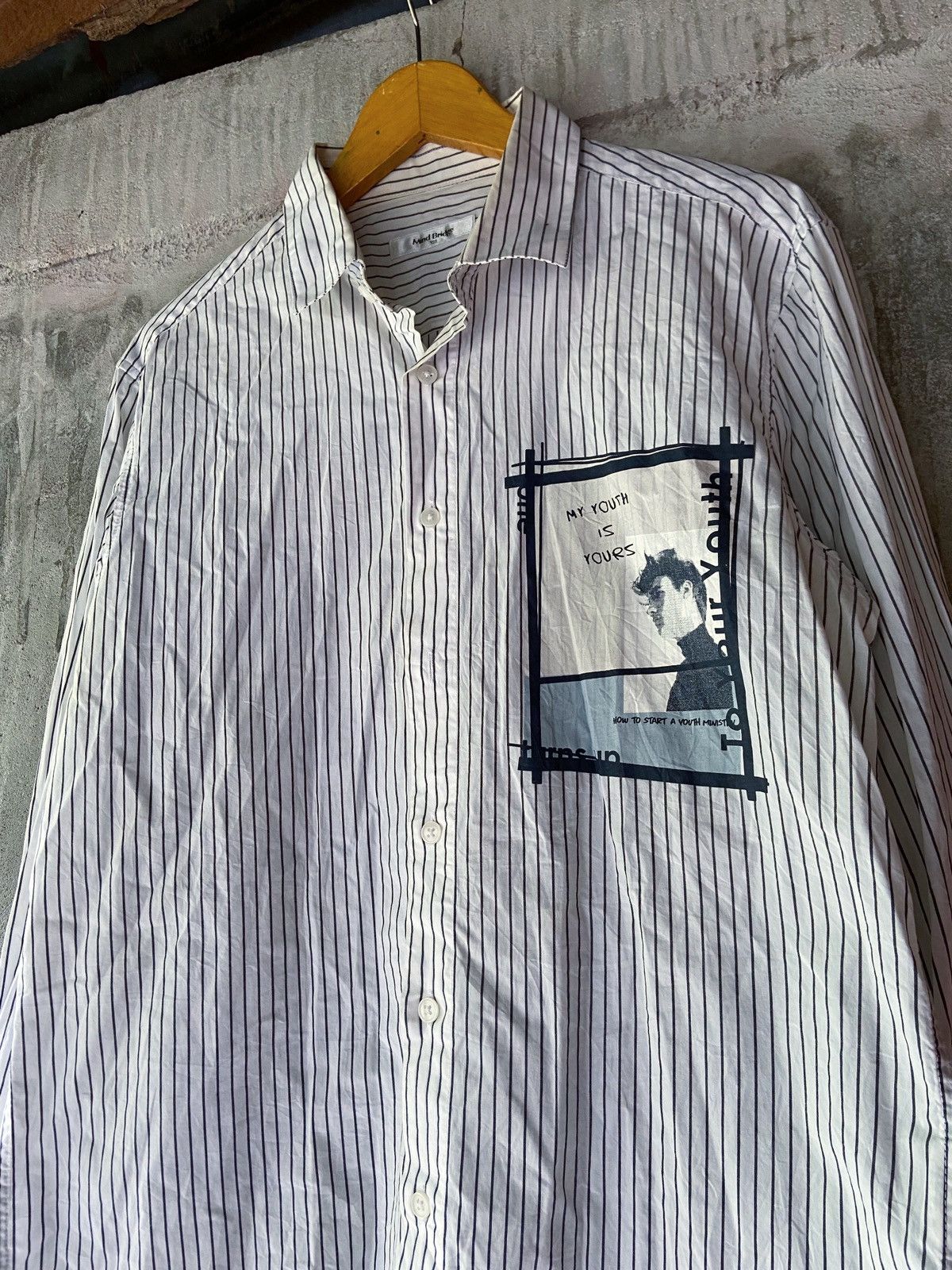 Japanese Brand MY YOUTH IS YOURS STRIPED BUTTON DOWN SHIRT Size US M / EU 48-50 / 2 - 2 Thumbnail