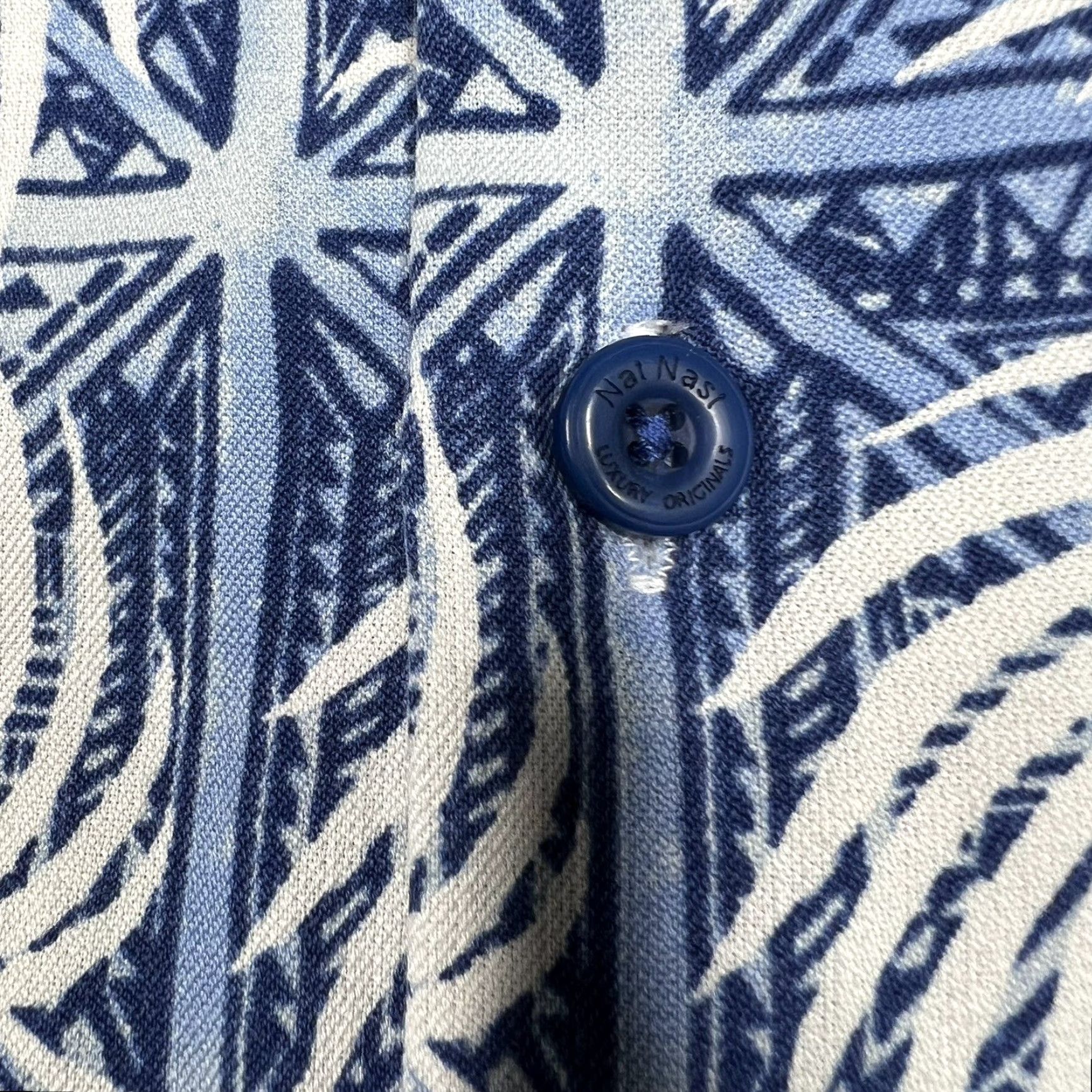 Nat Nast Nat Nast Button-Up Shirt Men Hawaiian Blue Floral Leaf Silk Cotton 2XL Casual Geometric Microfiber Buttons Short Sleeve Collared Spread Vintage No Size US XXL / EU 58 / 5 - 5 Thumbnail