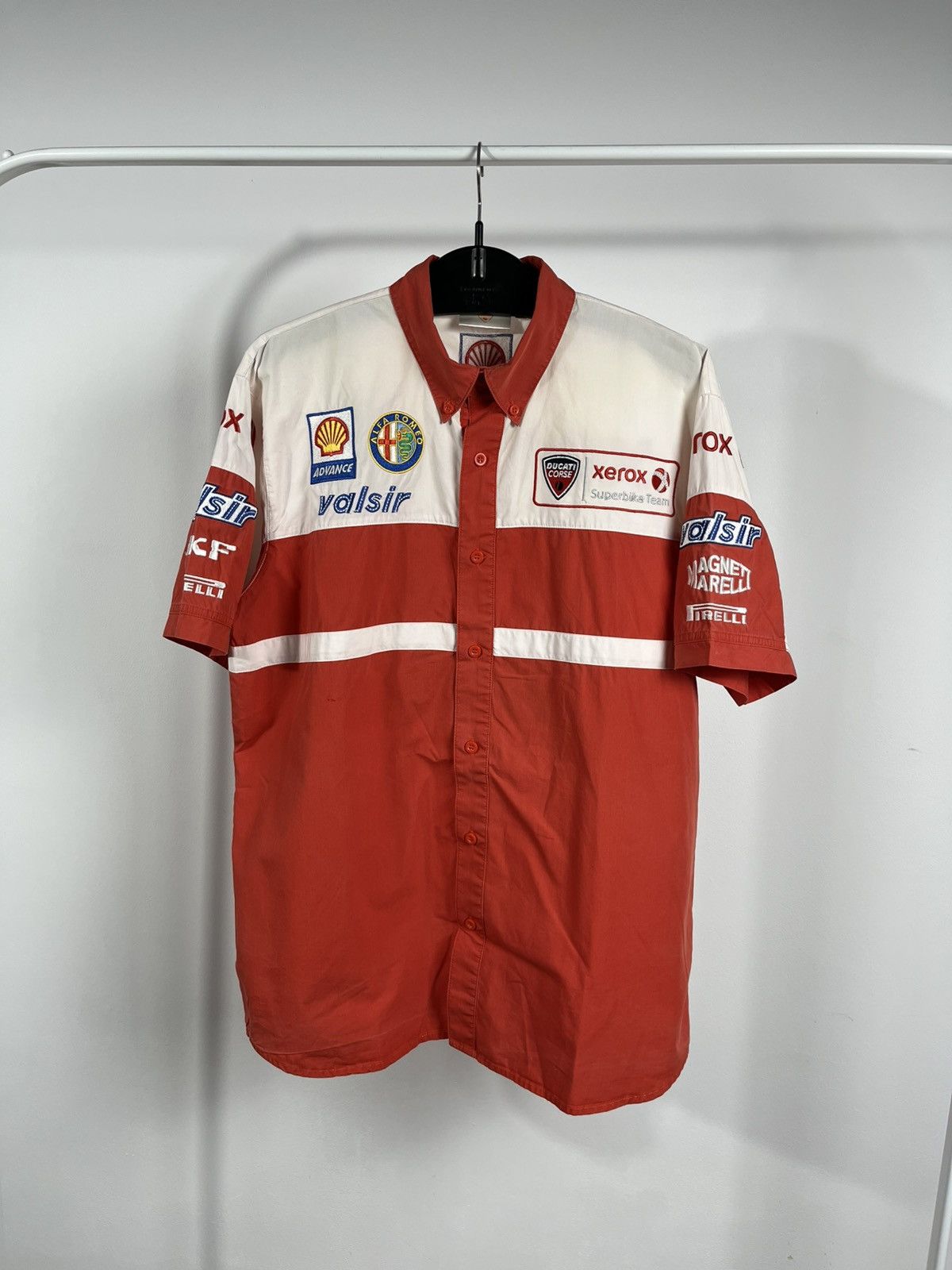 Ducati Vintage Ducati Xerox Superbike Team Racing Shirt Red White Size US L / EU 52-54 / 3 - 1 Thumbnail
