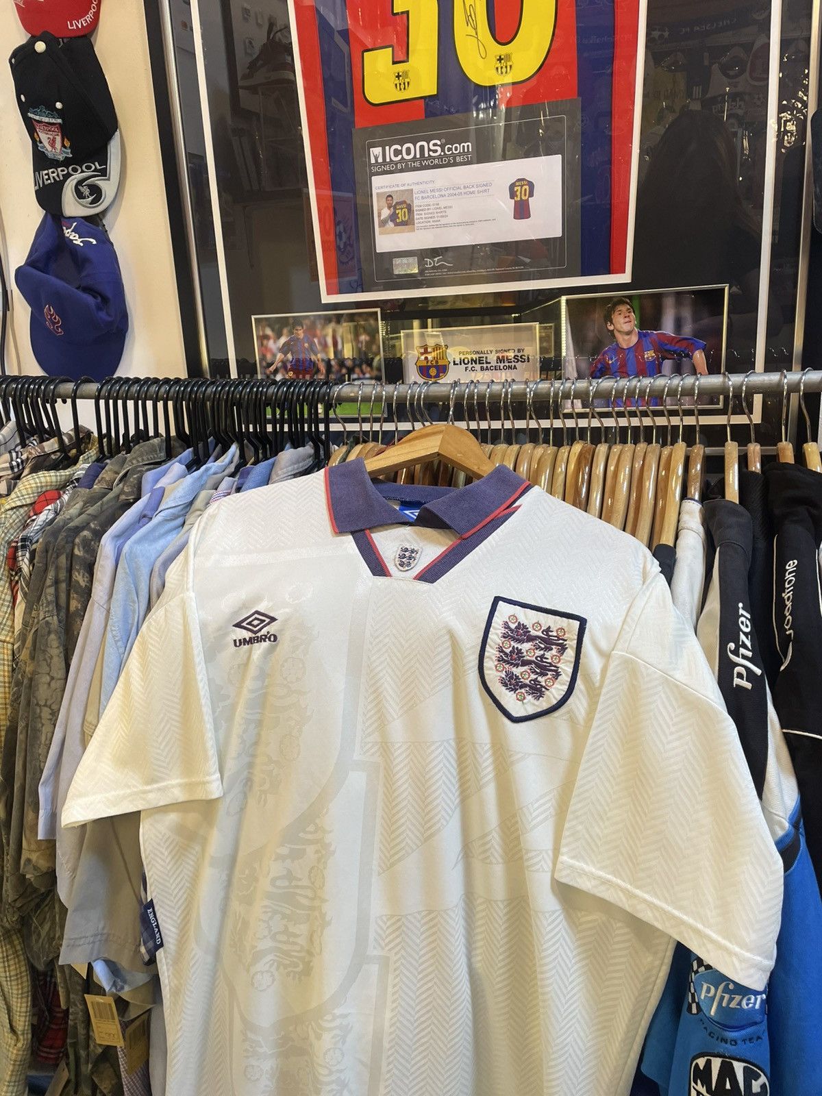 Umbro Vintage 1994 England Football Team Home Kit Size US L / EU 52-54 / 3 - 2 Thumbnail