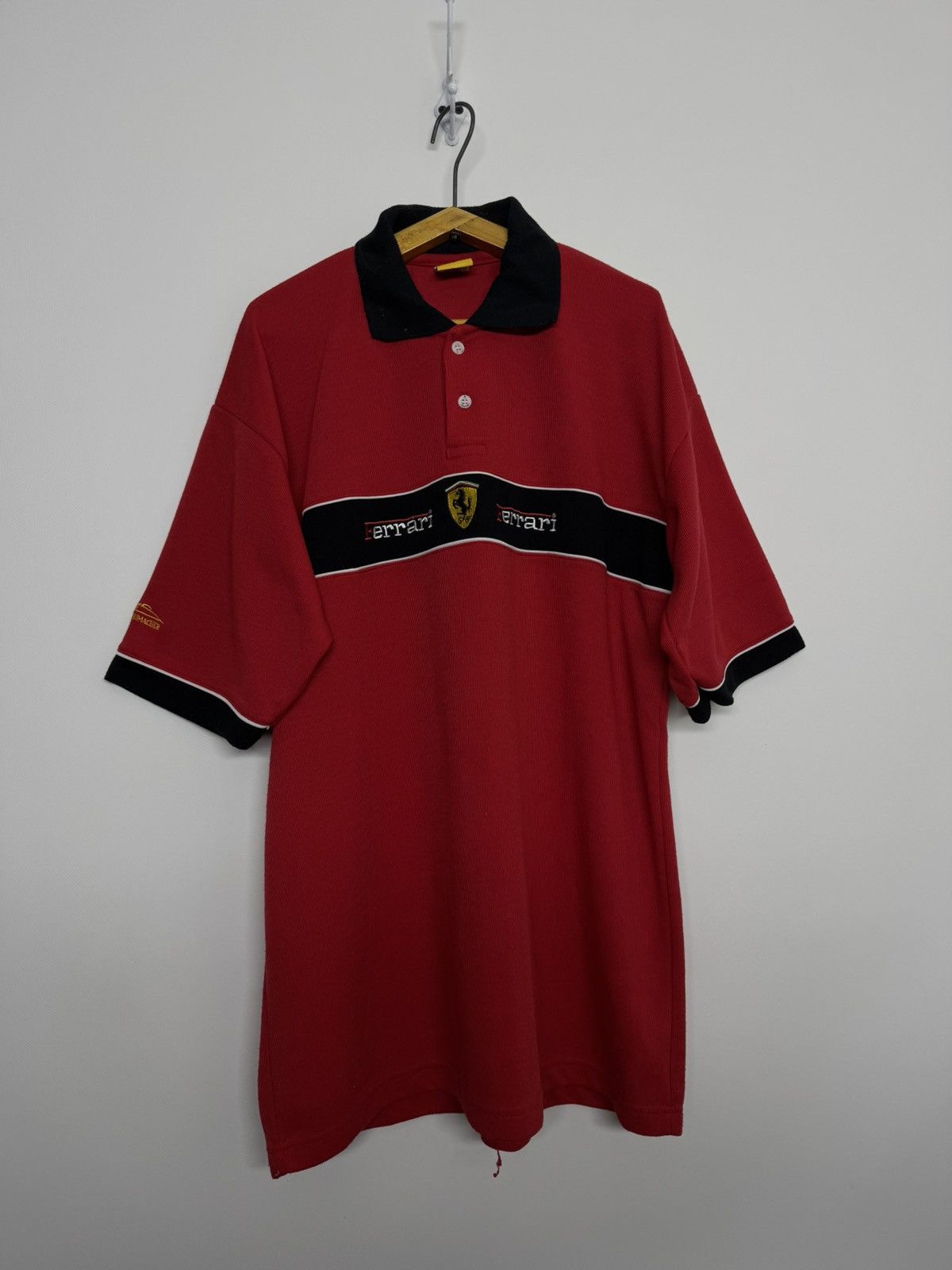 Ferrari Vintage 1996 Ferrari Michael Schumacher Racing Polo T-Shirt Size US XL / EU 56 / 4 - 4 Thumbnail