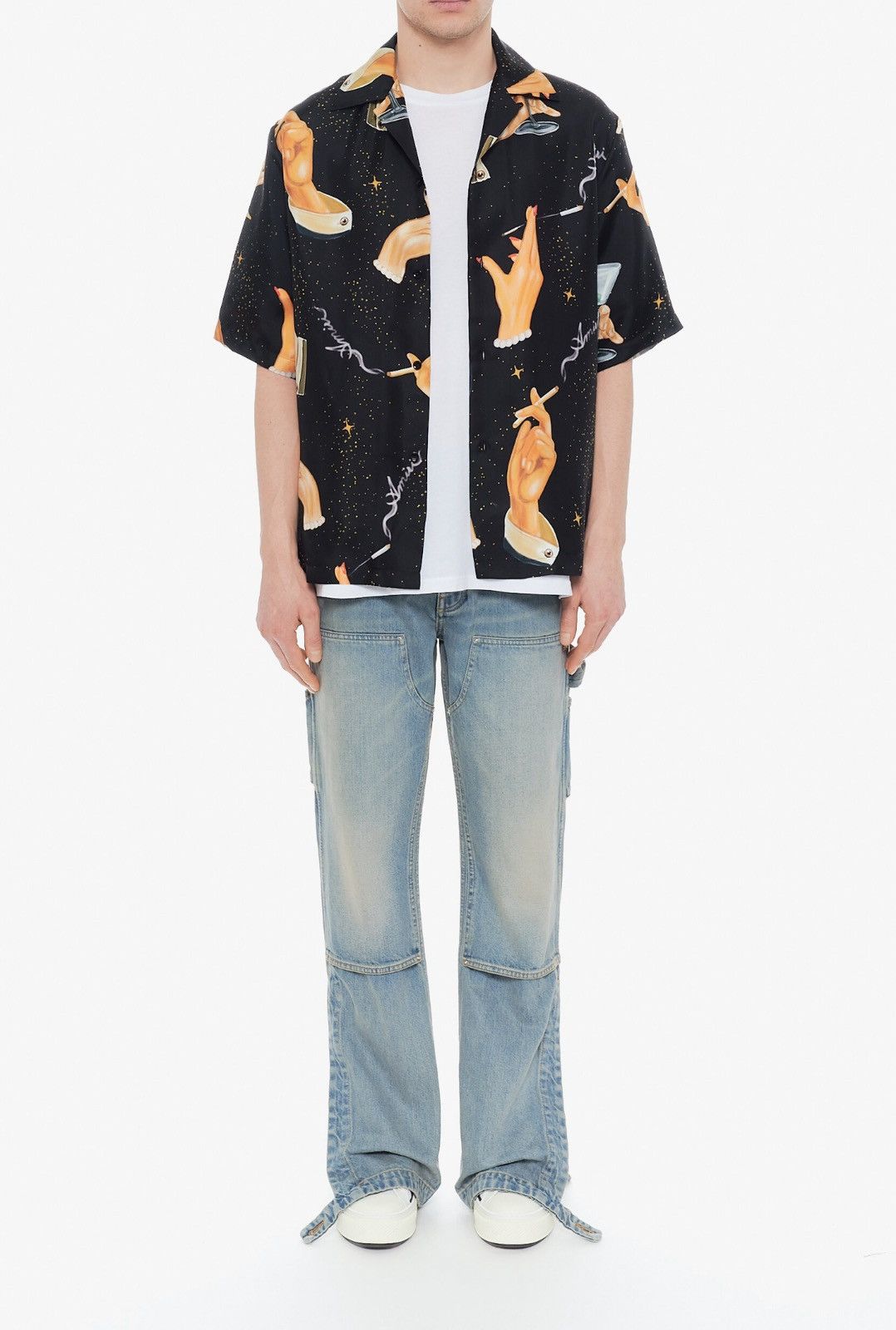 Amiri Last Size Amiri Champagne Print Silk Shirt Size US M / EU 48-50 / 2 - 4 Thumbnail