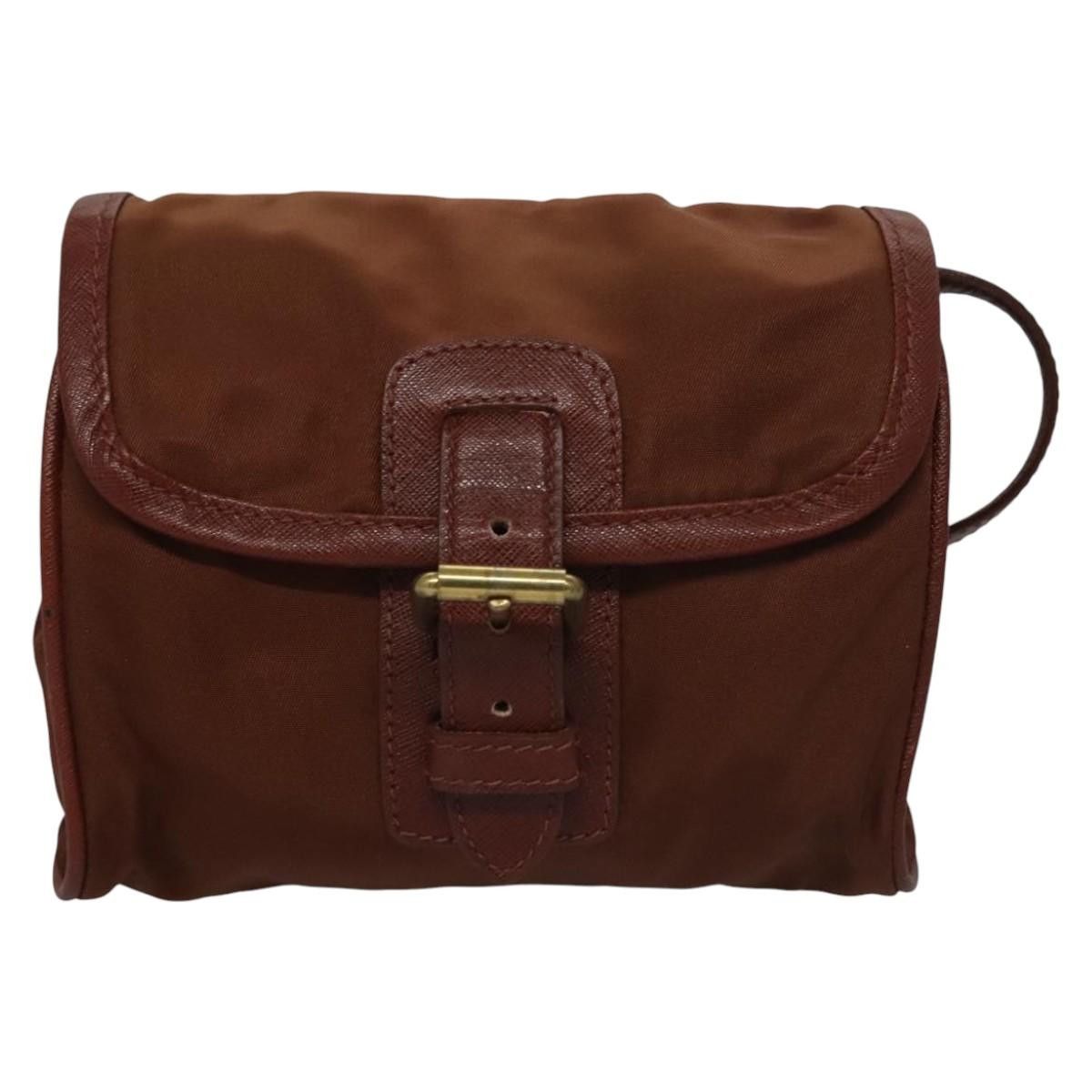 Prada Brown Synthetic Shoulder Bag (Pre-Owned) Size ONE SIZE - 1 Thumbnail