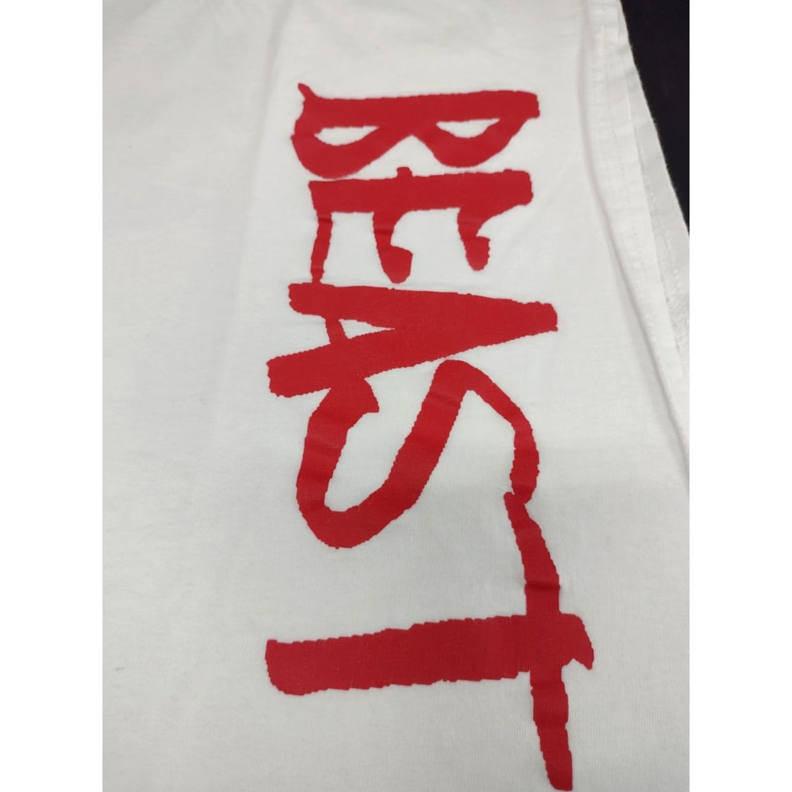 Vintage BEAST Sleeveless White Training Shirt XL "Beast" Men Tank Athletic Pullover Canvas 100% Cotton Easy Care Size US XL / EU 56 / 4 - 2 Thumbnail