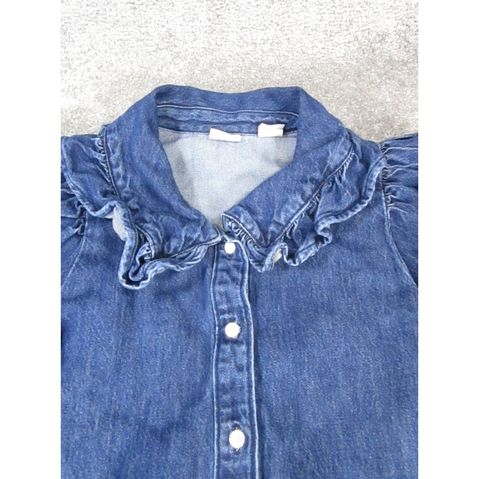 Levi's VINTAGE Levi's Dress Womens Small Blue Cotton Denim Blouson Size S / US 4 / IT 40 - 2 Thumbnail