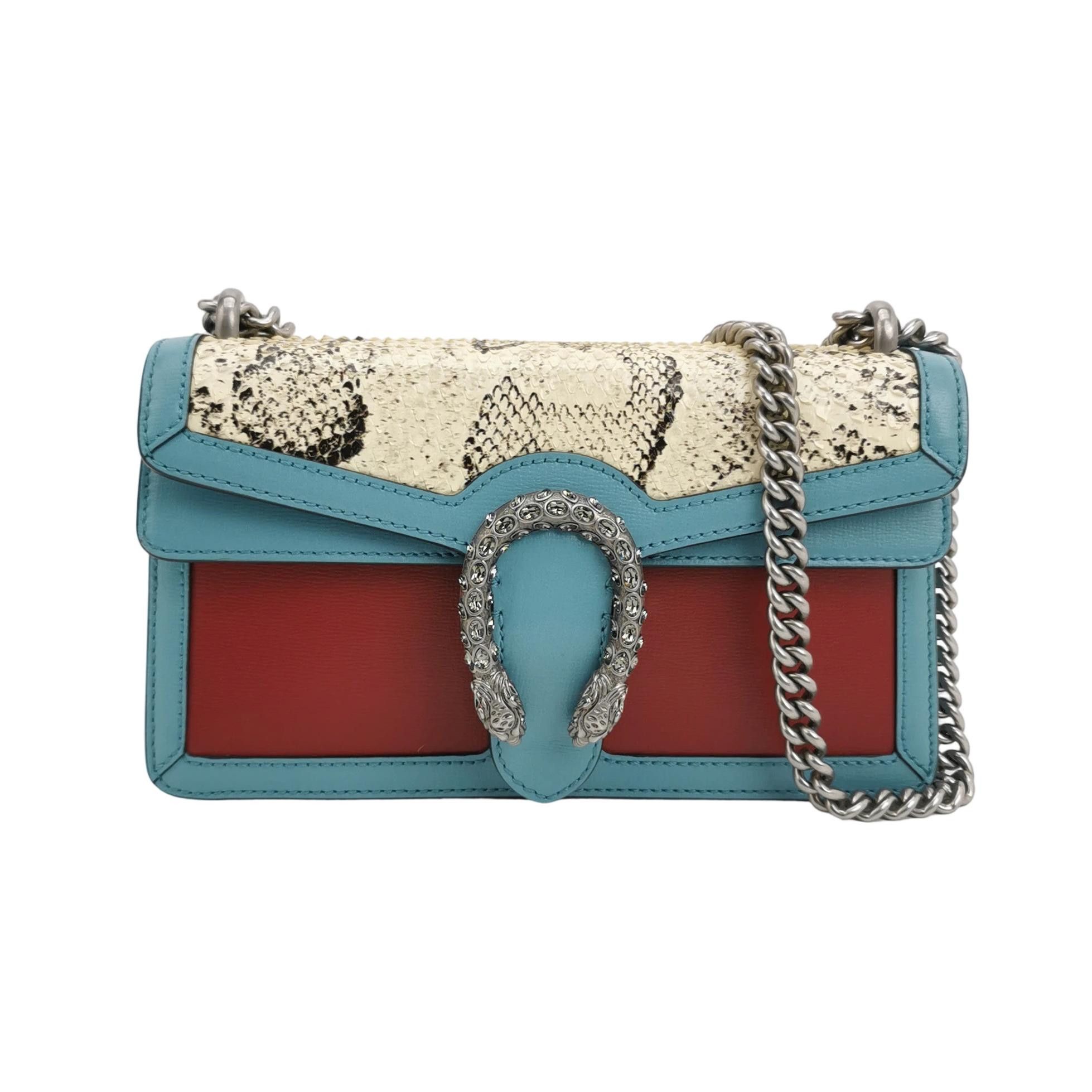 Gucci Gucci Dionysus Leather Snakeskin Shoulder Bag ONE SIZE Size ONE SIZE - 1 Thumbnail